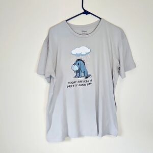 Disney Eeyore Winnie The Pooh Gray Graphic Tee Medium